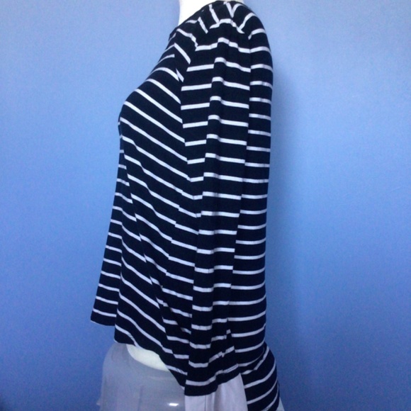Navy striped top with cuffs by Joe Fresh small size - Picture 5 of 7